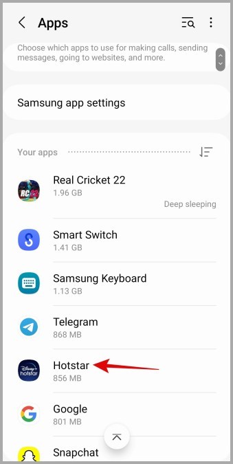 Apps on Samsung Galaxy Phone