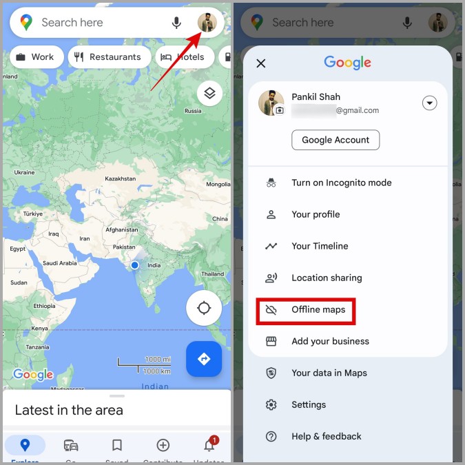 Offline Maps in Google Maps for Android