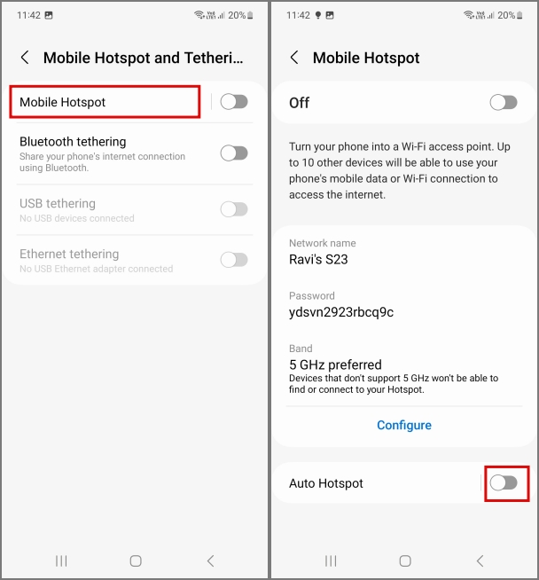 Auto Hotspot in Samsung Galaxy Devices