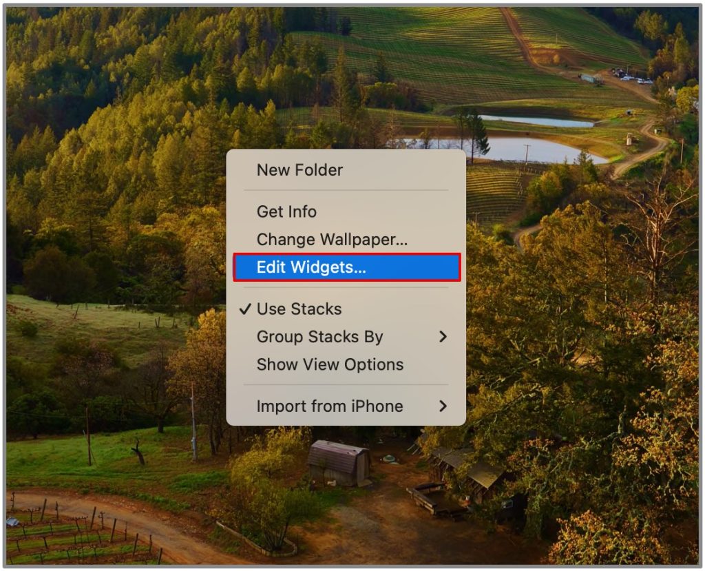 Add Widgets on macOS Sonoma
