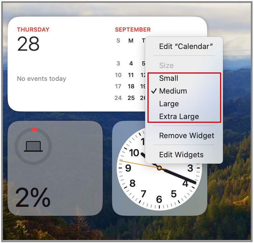 Add Widgets on macOS Sonoma 3