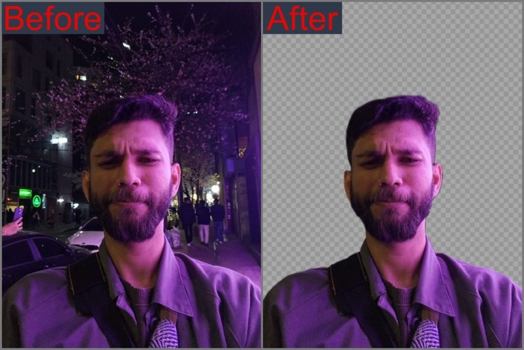 Remove background from outdoor night shots
