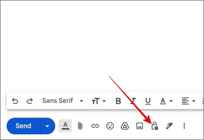 Confidential Mode button on Gmail