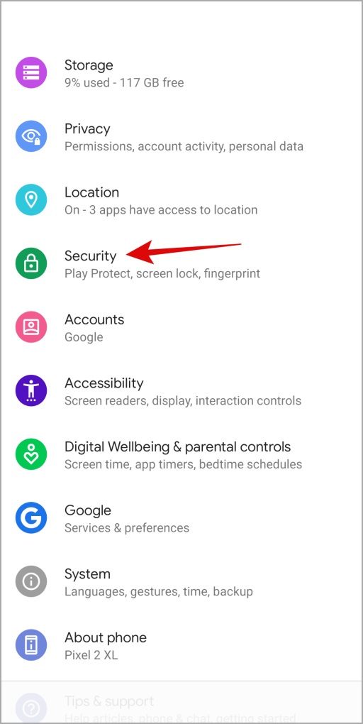 Security Settings on Android