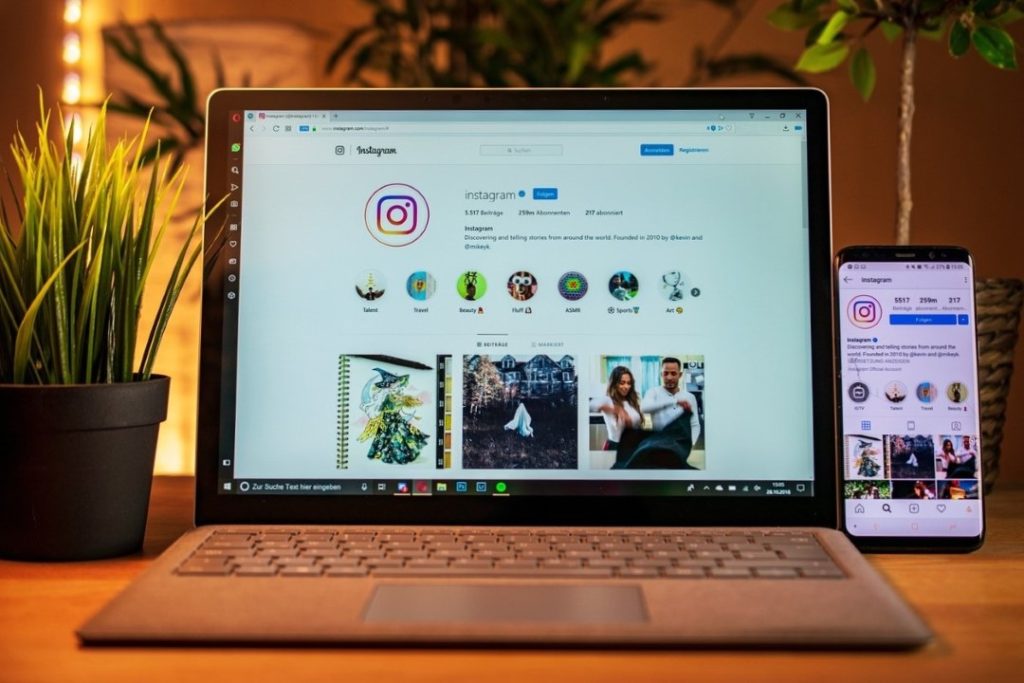 Instagram on Mobile and Computer