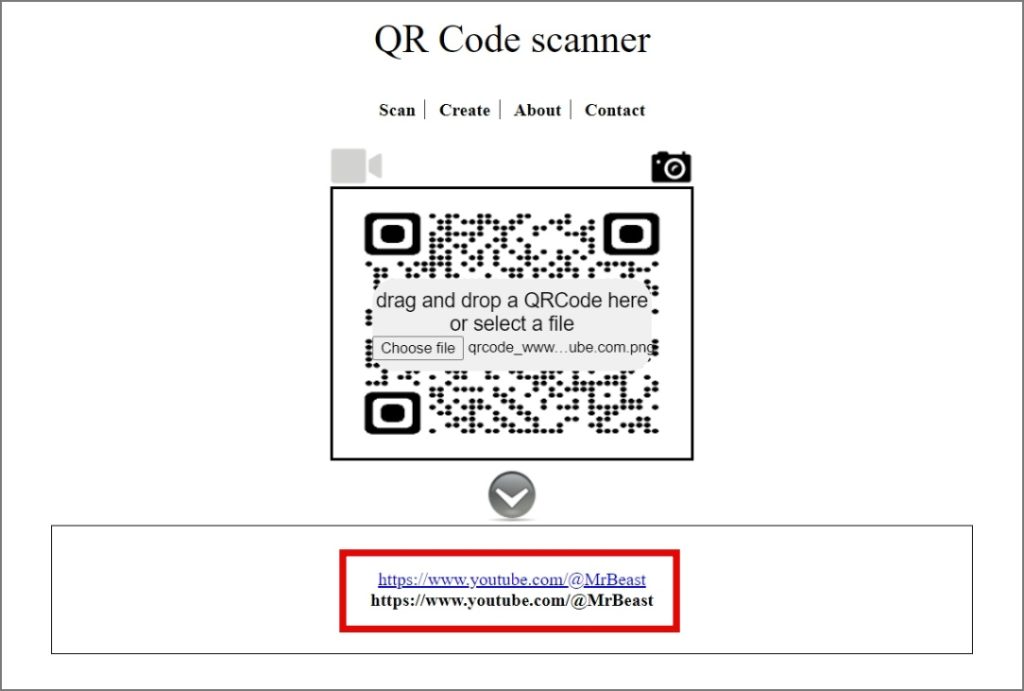 scan qr code online