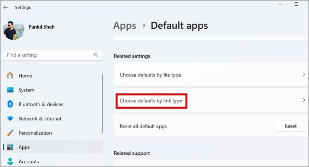 Set Default Apps by Links on Windows