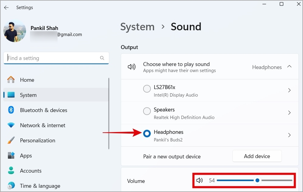 Check Default Audio Output Device on Windows 11