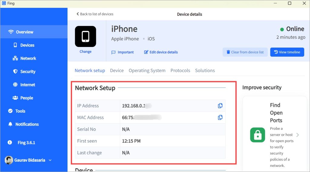 check mac address of any device connected to network on windows and macOS
