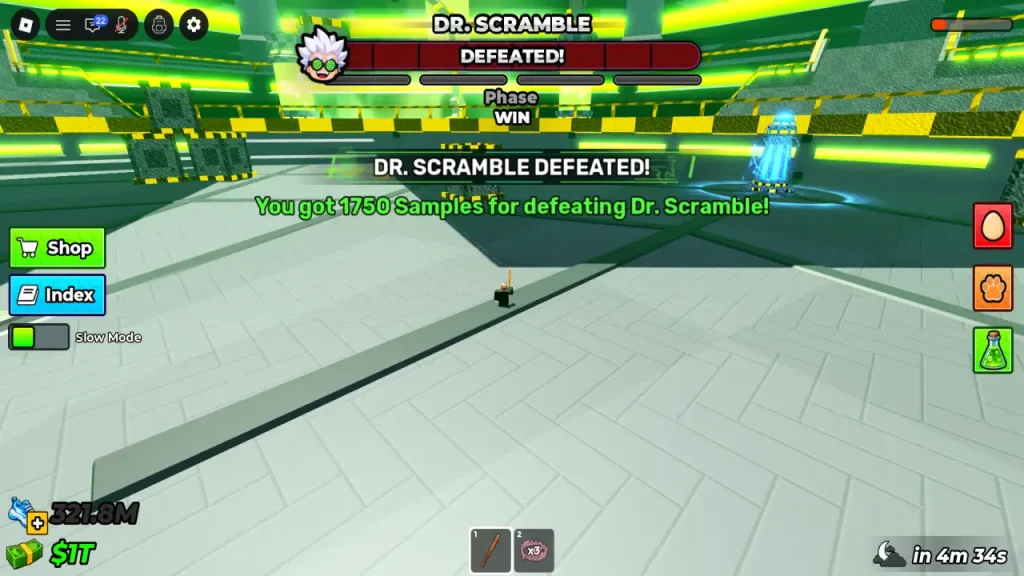 steal an egg Dr. Scramble boss defeated
