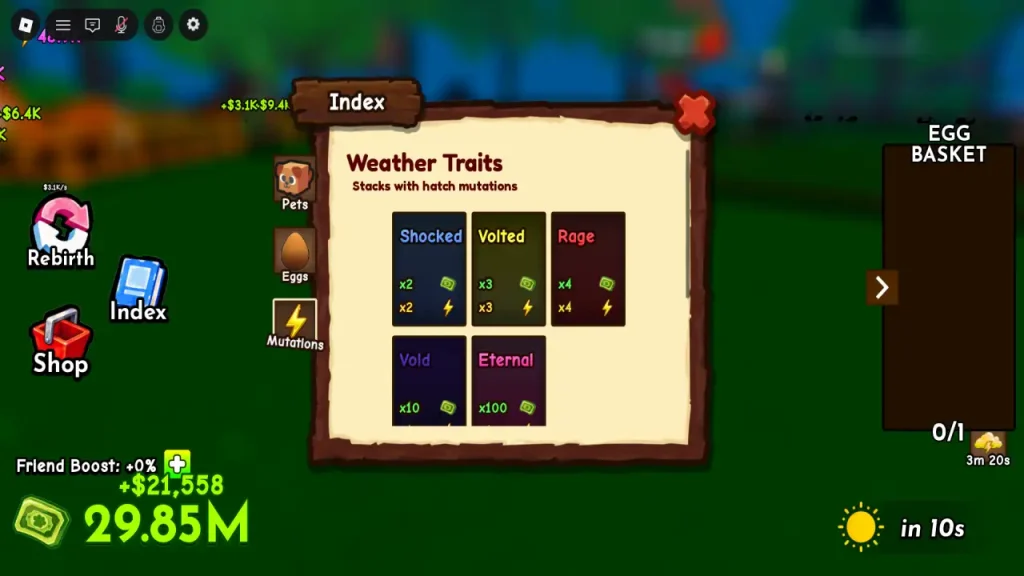 Ride a Pet mutations and multipliers