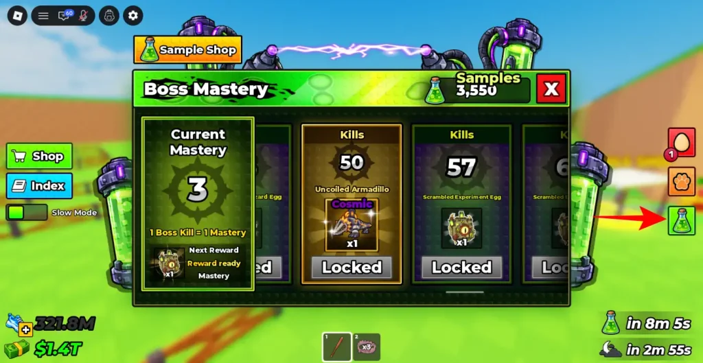 Steal an Egg dr. scramble part 2 event boss mastery rewards