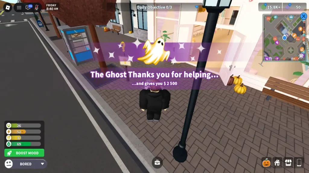 Bloxburg Daily Ghost Hunt rewards