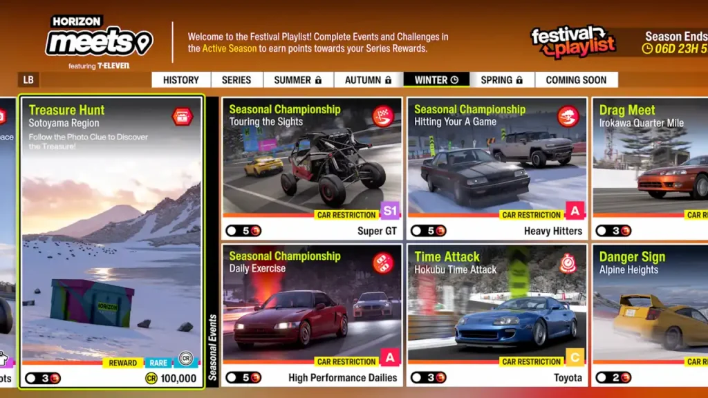 Sotoyama Region Treasure Hunt Forza Horizon 6