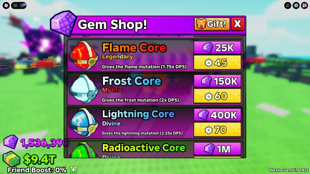 Gems Shop Destroy a Vault