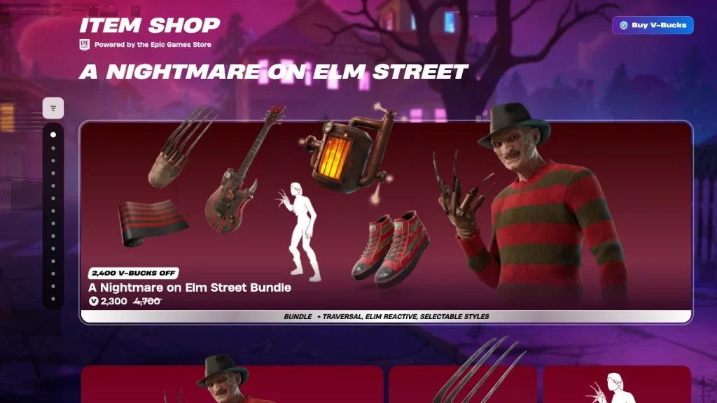 A Nightmare on Elm Street Fortnite
