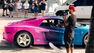 Rockstar Sends Real-Life GTA 6 Themed Cars with Leonida Plates Through Miami Streets
