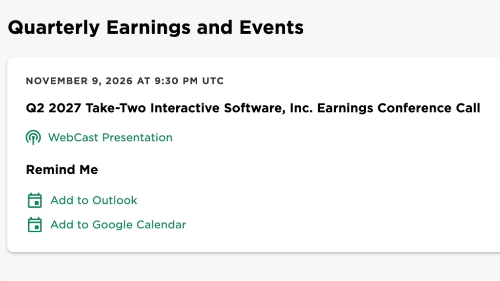 Take-Two GTA 6 Earnings Call